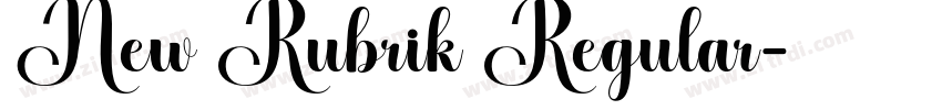 New Rubrik Regular字体转换